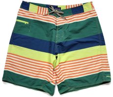 画像1: patagoniaパタゴニア Wavefarer Board Shorts ランダムボーダー ナイロン ボードショーツ FZV W38★ショートパンツ (1)