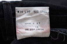 画像7: 00s Levi'sリーバイス 501 ブラック デニムパンツ W34 L30★01 (7)