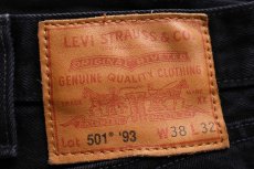 画像5: LEVI'Sリーバイス PREMIUM 501 '93 BIGE ストレッチ ブラック デニムパンツ W38 L32 (5)