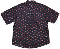 画像2: 90s DOCKERSドッカーズ アトミック 総柄 半袖 コットンシャツ 黒 XL★Levi'sリーバイス (2)