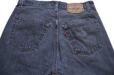 画像5: 90s USA製 Levi'sリーバイス 501 先染め ブラック デニムパンツ W31 L36 (5)