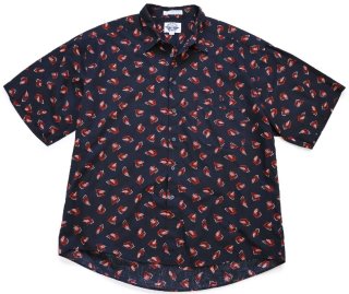 【希少】 DIESEL supershit 総柄シャツ イタリア製 M イタリア製 dieselディーゼル supershirt 総柄 イタリアンカラー 半袖