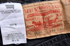 画像6: Levi'sリーバイス 501 ブラック デニムパンツ W34 L30★02 (6)