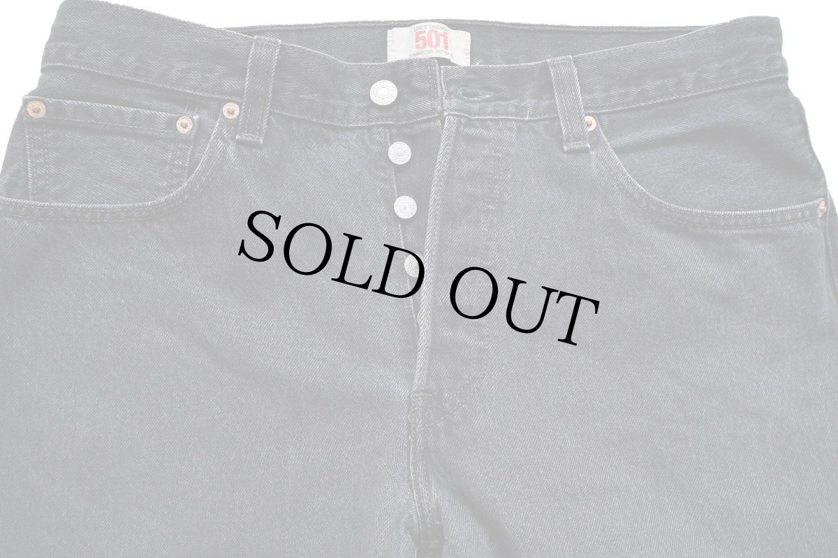 画像4: Levi'sリーバイス 501 ブラック デニムパンツ W34 L30★02 (4)
