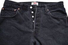画像4: Levi'sリーバイス 501 ブラック デニムパンツ W34 L30★02 (4)