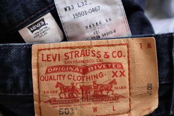 00s メキシコ製 Levi'sリーバイス 501 ペンキ飛び カラーデニムパンツ