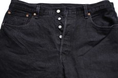 画像4: LEVI'Sリーバイス PREMIUM 501 '93 BIGE ストレッチ ブラック デニムパンツ W38 L32 (4)