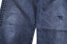 画像8: 00s Levi'sリーバイス 501 ダメージ ブラック デニムパンツ フェード W33 (8)