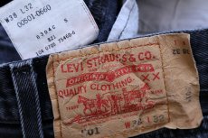画像6: 00s メキシコ製 Levi'sリーバイス 501 ブリーチ ブラック デニムパンツ フェード W38 L32 (6)
