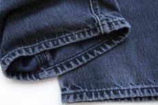 画像9: 00s Levi'sリーバイス 501 ダメージ ブラック デニムパンツ フェード W33 (9)