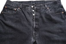 画像4: 00s USA製 Levi'sリーバイス 501 ブラック デニムパンツ W40 L30 (4)
