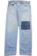 画像2: 00s メキシコ製 Levi'sリーバイス 501 パッチワーク リペア デニムパンツ W38 L32★228 (2)