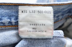 画像7: 90s USA製 Levi'sリーバイス 501 ダメージ デニムパンツ ヒゲ W31 L32★221 (7)
