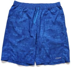 画像1: patagoniaパタゴニア Terrebonne Shorts 総柄 ポリエステル ショートパンツ SOBL ブルー L★ショーツ (1)