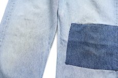 画像8: 00s メキシコ製 Levi'sリーバイス 501 パッチワーク リペア デニムパンツ W38 L32★228 (8)