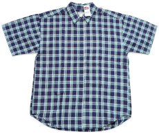 画像2: デッドストック★00s Woolrichウールリッチ タータンチェック 半袖 コットンシャツ L★インド綿 (2)