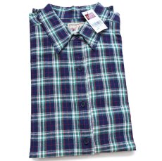画像1: デッドストック★00s Woolrichウールリッチ タータンチェック 半袖 コットンシャツ L★インド綿 (1)