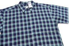 画像4: デッドストック★00s Woolrichウールリッチ タータンチェック 半袖 コットンシャツ L★インド綿 (4)