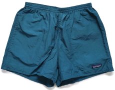 画像1: 90s patagoniaパタゴニア BAGGIES SHORTS コットン×ナイロン バギーズショーツ 青緑 M★65 ショートパンツ (1)
