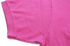画像6: 00s LACOSTEラコステ ワンポイント コットン 鹿の子 ポロシャツ ピンク 4★274 (6)