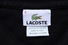 画像5: 00s LACOSTEラコステ ワンポイント コットン 鹿の子 ポロシャツ 黒 6★250 (5)