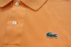 画像5: 00s LACOSTEラコステ ワンポイント コットン 鹿の子 ポロシャツ 薄オレンジ 8★283 特大 (5)