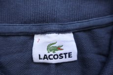 画像4: 90s LACOSTEラコステ ワンポイント コットン 鹿の子 ポロシャツ グレー 7★278 (4)