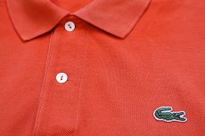 画像5: 90s LACOSTEラコステ ワンポイント コットン 鹿の子 ポロシャツ オレンジ フェード 6★275 (5)