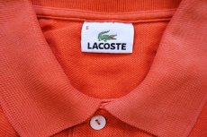 画像4: 90s LACOSTEラコステ ワンポイント コットン 鹿の子 ポロシャツ オレンジ フェード 6★275 (4)