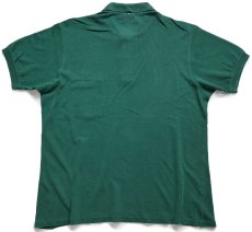画像2: 70s フランス製 CHEMISE LACOSTE ラコステ ワンポイント ポケット付き コットン 鹿の子 ポロシャツ 緑 5★258 (2)