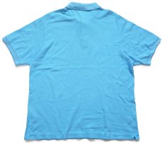 画像2: 00s LACOSTEラコステ ワンポイント コットン 鹿の子 ポロシャツ ライトブルー 7★286 (2)