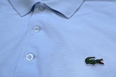 画像5: 00s LACOSTE SPORT スポーツ ラコステ ワンポイント コットン 鹿の子 ポロシャツ 水色 4 (5)