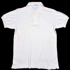 画像2: 70s フランス製 CHEMISE LACOSTE ラコステ ワンポイント コットン 鹿の子 ポロシャツ 薄ピンク 3★267 (2)
