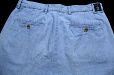 画像4: 90s nauticaノーティカ ツータック コットン シャンブレー ショートパンツ W32★ショーツ (4)