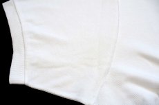 画像7: 00s LACOSTEラコステ ワンポイント コットン 鹿の子 ポロシャツ 白 5★264 (7)