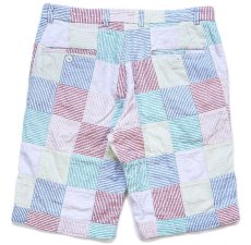 画像2: BROOKS BROTHERSブルックスブラザーズ 346 ストライプ パッチワーク コットン シアサッカー ショートパンツ W32★ショーツ (2)