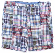 画像1: ポロ ラルフローレン CLASSIC FIT マドラスチェック パッチワーク コットン ショートパンツ W38★ショーツ (1)