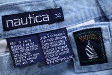 画像5: 90s nauticaノーティカ ツータック コットン シャンブレー ショートパンツ W32★ショーツ (5)