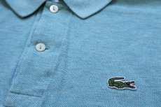 画像5: 00s LACOSTEラコステ ワンポイント コットン 鹿の子 ポロシャツ ミント ミックス 6★280 (5)