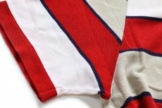 画像6: 90s LACOSTEラコステ マルチボーダー コットン 鹿の子 ポロシャツ 5 (6)