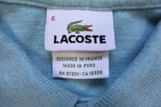 画像4: 00s LACOSTEラコステ ワンポイント コットン 鹿の子 ポロシャツ ミント ミックス 6★280 (4)