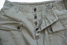 画像3: 00s ポロ ラルフローレン Shorts Drill Khaki ビンテージ加工 HBT ヘリンボーンツイル カットオフ カーゴ ショートパンツ W32★ショーツ (3)
