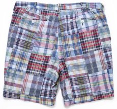 画像2: ポロ ラルフローレン CLASSIC FIT マドラスチェック パッチワーク コットン ショートパンツ W38★ショーツ (2)