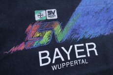 画像4: 90s USA製 Hanes SV BAYER WUPPERTAL ロゴ コットンTシャツ 黒 フェード XL (4)