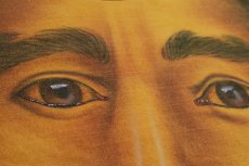 画像4: 90s BOB MARLEY ボブマーリー アート オールオーバープリント コットンTシャツ 濃黄 L (4)