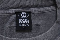 画像6: 90s USA製 ANIMAL REPUBLIC SURVIVAL GEAR BLACK BEAR ベア アート コットンTシャツ チャコールグレー L (6)