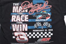 画像4: 90s USA製 NASCAR DAYTONA 500 Dale Earnhardt 両面プリント コットンTシャツ 黒 XL (4)