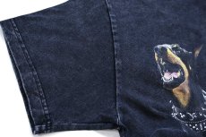 画像7: REPRESENTS MAN Thoroughbred ドーベルマン ドッグ アート ピグメントダイ Tシャツ 黒 L (7)