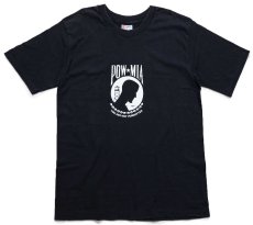 画像2: 90s USA製 POW MIA YOU ARE NOT FORGOTTEN ロゴ コットンTシャツ 黒 L (2)