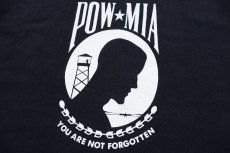 画像4: 90s USA製 POW MIA YOU ARE NOT FORGOTTEN ロゴ コットンTシャツ 黒 L (4)